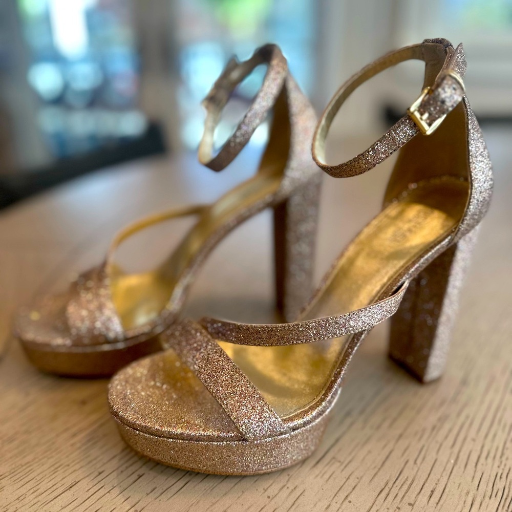 Michael Kors metallic platform sandals